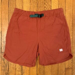 Topo Designs 6in Inseam River Shorts - Men’s Medium - Rust Orange